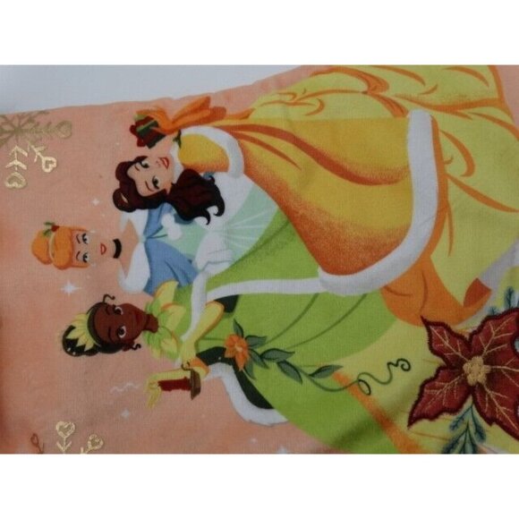 Disney Princess Christms Stocking Tiana Cinderella Belle Peach & White 20" - Picture 3 of 7